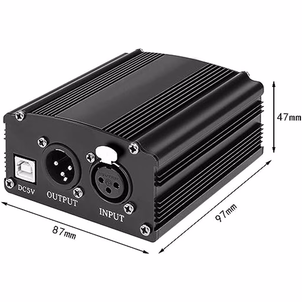 USB Phantom de 1 canal Portátil 48V USB XLR