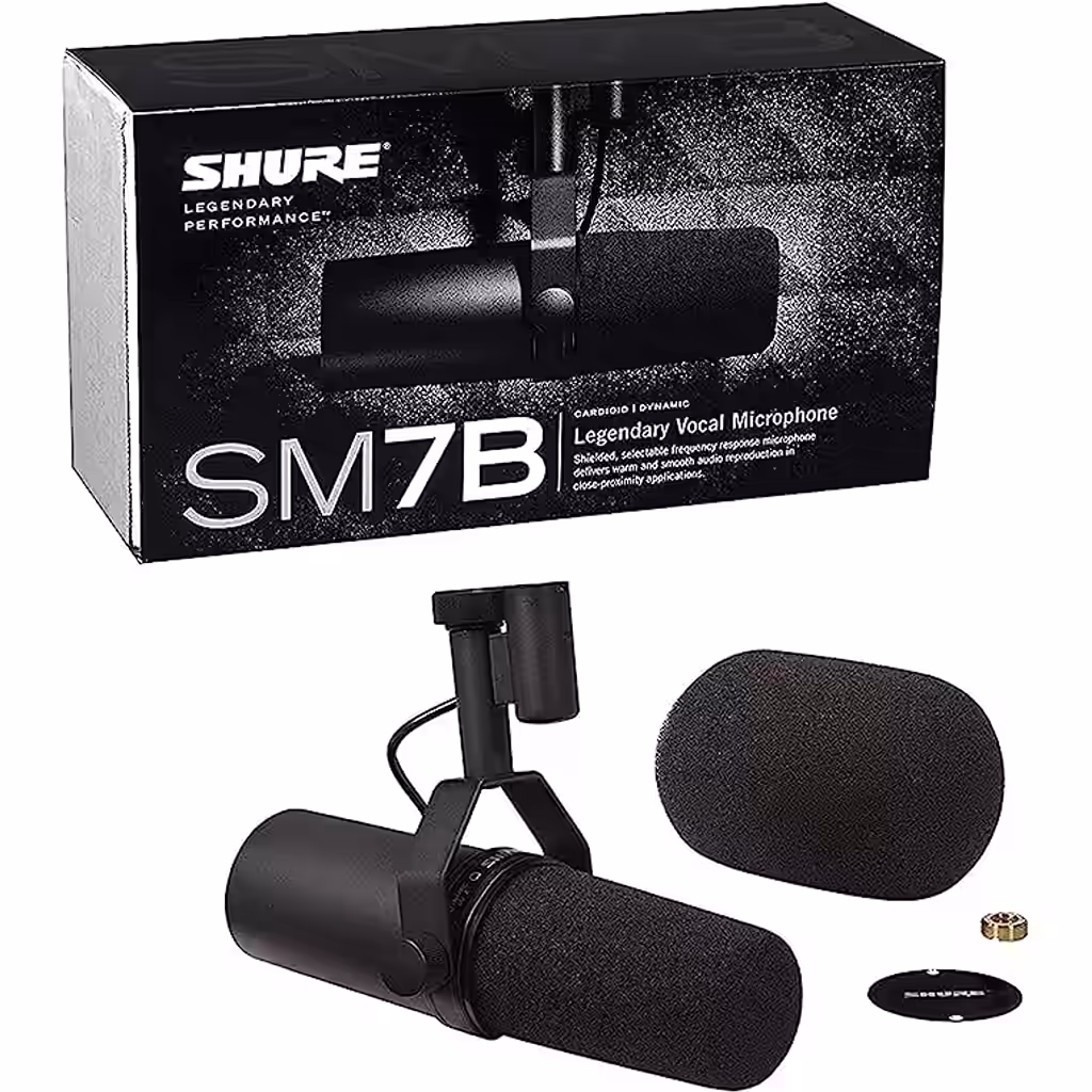 Shure SM7B Microfone Dinâmico Cardióide para Estúdio