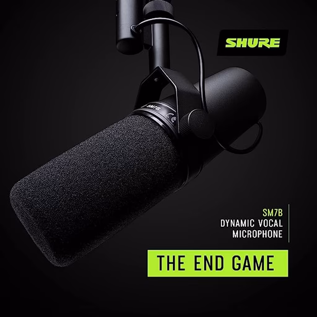Shure SM7B Microfone Dinâmico Cardióide para Estúdio