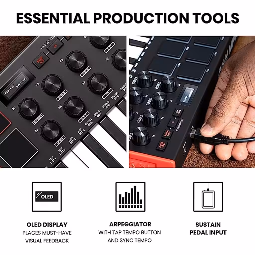 AKAI Professional MPK Mini MK3 Black 25 Teclas Midi
