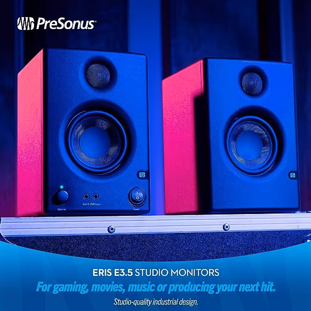 Par de Monitores PreSonus Eris E3.5-3.5 de Referência
