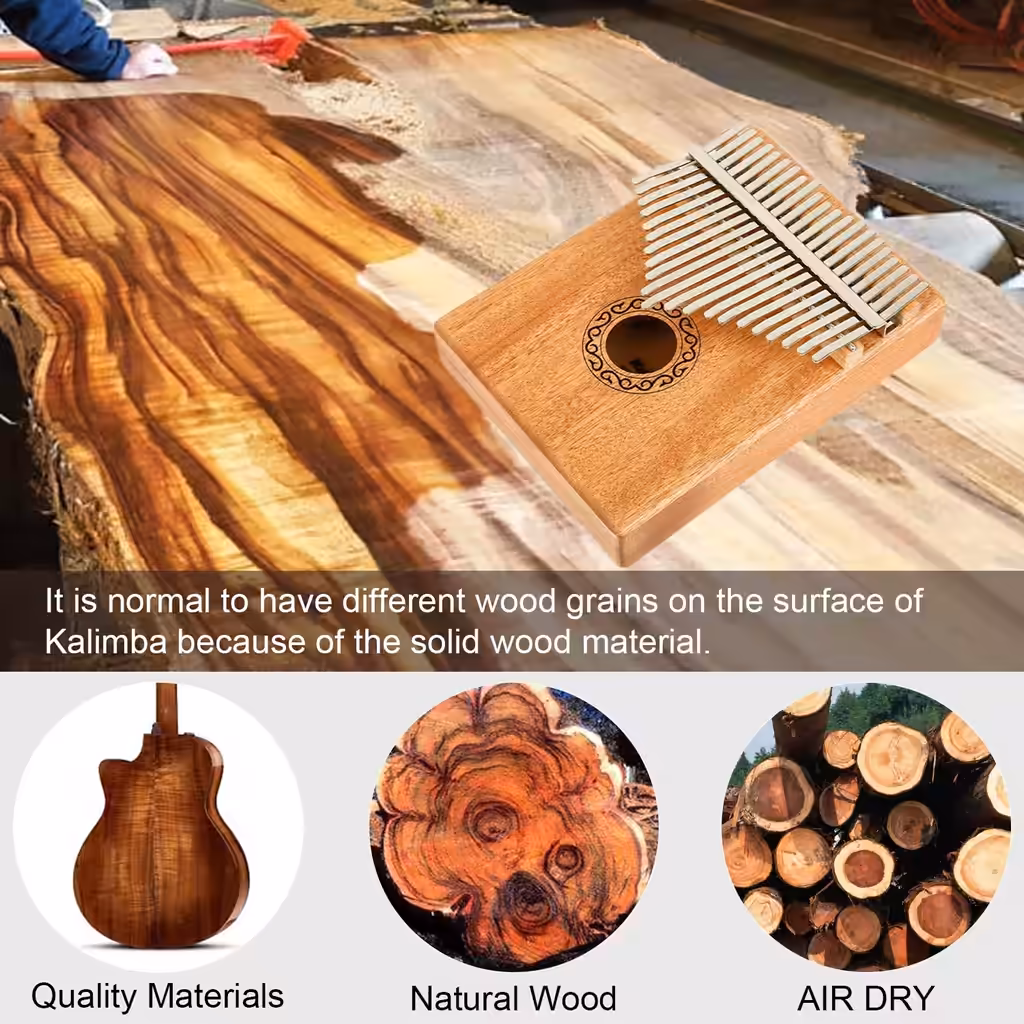 Kalimba 21 Teclas Madeira Mogno