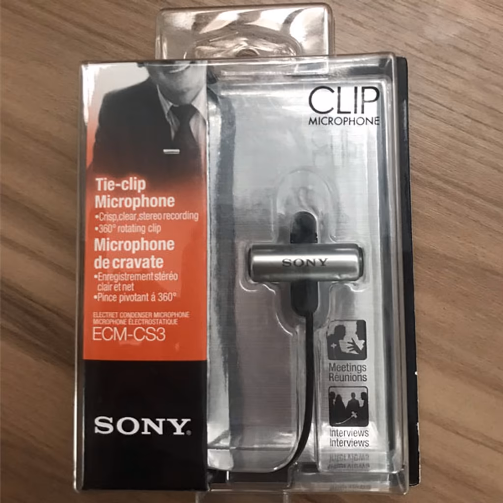 Microfone de Lapela Profissional Sony ECM-CS3