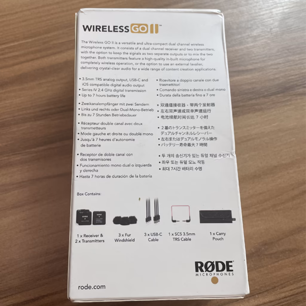 Wireless GO II Dual Chanel Rode Microphones
